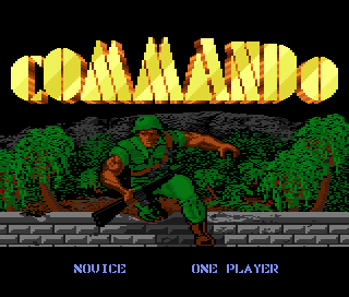 Commando title screen for Atari 7800
